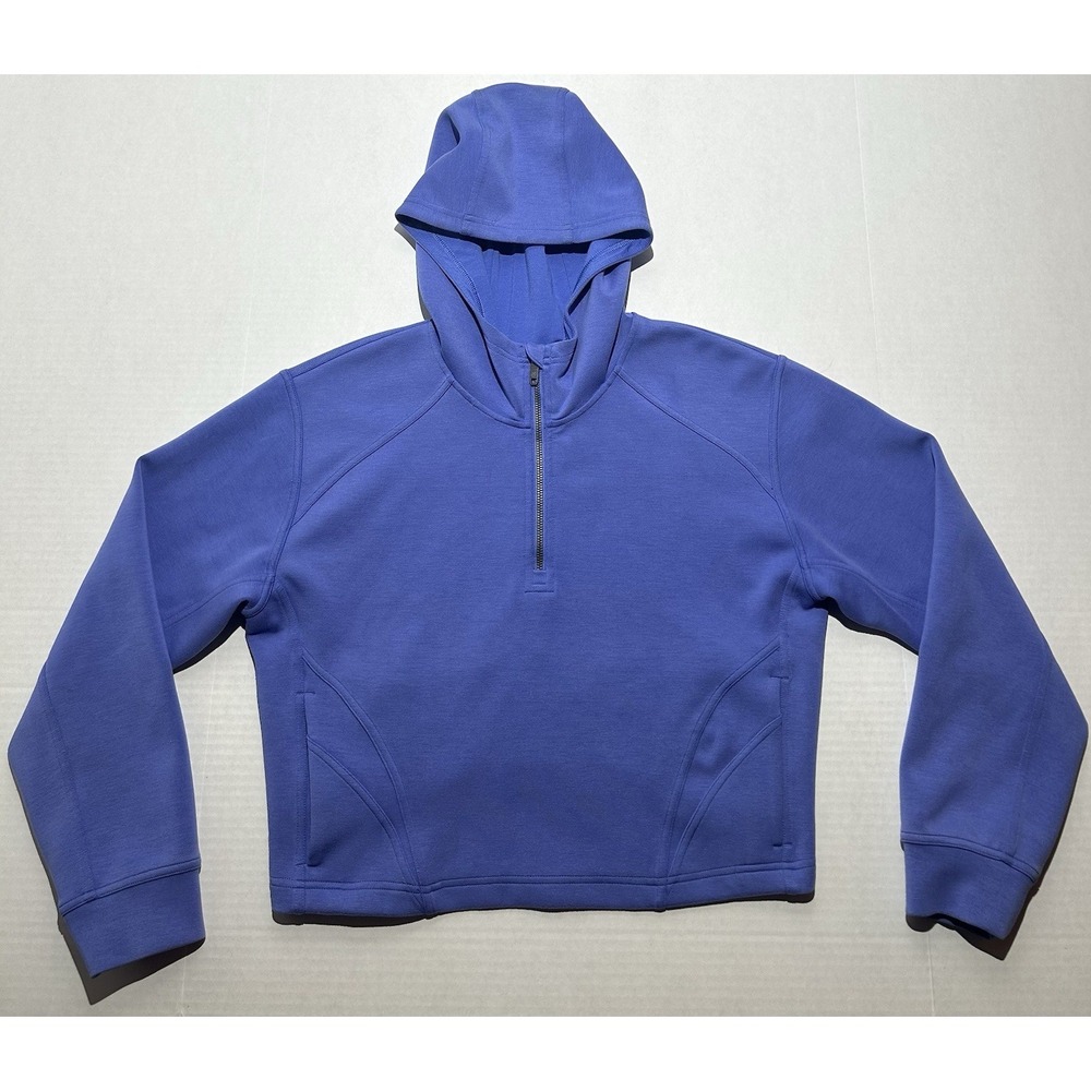 Lululemon Women's Cropped Hoodie 1/4 Size 4 Casual Athleisure Pockets EUC